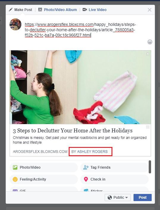 Facebook Author